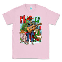 Bubblegum Pink Fa la la la skeleton farm Classic Tee - NancyCooperArtShop