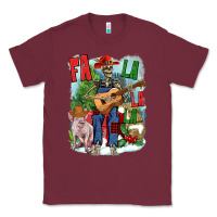 Burgundy Fa la la la skeleton farm Classic Tee - NancyCooperArtShop