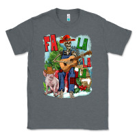 Charcoal Heather Fa la la la skeleton farm Classic Tee - NancyCooperArtShop