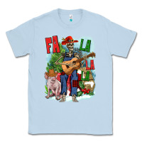 Dusty Blue Fa la la la skeleton farm Classic Tee - NancyCooperArtShop