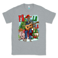Heather Grey Fa la la la skeleton farm Classic Tee - NancyCooperArtShop