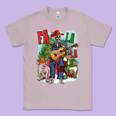 Fa La La La Skeleton Farm Classic Tee Designed By Nancycooperartshop