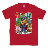 Red Fa la la la skeleton farm Classic Tee - NancyCooperArtShop