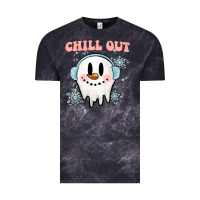 Cloud Black chill out christmas snowman Vintage Tee - MaliasSmallBusiness
