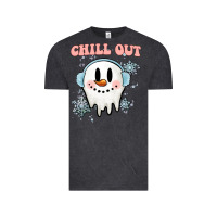 Vintage Black chill out christmas snowman Vintage Tee - MaliasSmallBusiness