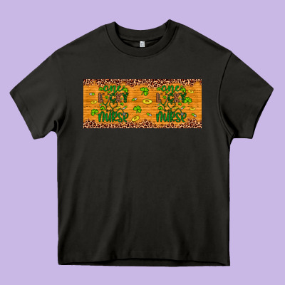 Western St. Patrick's Day One Lucky Nurse Heavy Core Tee Designed By Artiststas