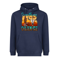 Navy something in the orange Heavyweight Hoodie - OliviaCreatesArt