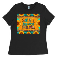 Black small business mama leopard turquoise aztec serape cowhide sunflowers Ladies Tee - Artiststas