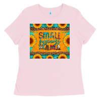 Bubblegum Pink small business mama leopard turquoise aztec serape cowhide sunflowers Ladies Tee - Artiststas