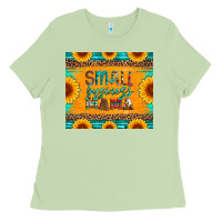 Matcha small business mama leopard turquoise aztec serape cowhide sunflowers Ladies Tee - Artiststas