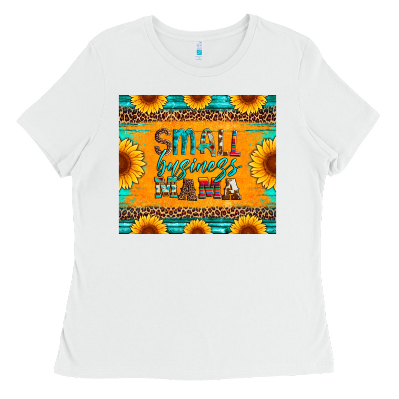 Small Business Mama Leopard Turquoise Aztec Serape Cowhide Sunflowers Ladies Tee by Artiststas | Teevron
