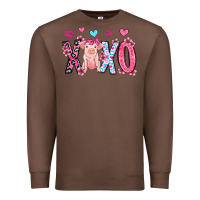 Chestnut xoxo pig olivia Premium Sweatshirt - OliviaCreatesArt