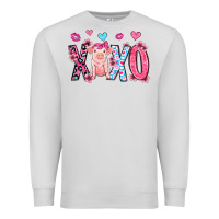 Dove Grey xoxo pig olivia Premium Sweatshirt - OliviaCreatesArt