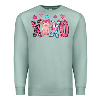 Seafoam xoxo pig olivia Premium Sweatshirt - OliviaCreatesArt