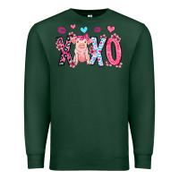 Sports Green xoxo pig olivia Premium Sweatshirt - OliviaCreatesArt