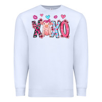 White xoxo pig olivia Premium Sweatshirt - OliviaCreatesArt