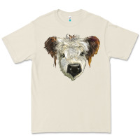 Bone white calf scottish Premium Tee - BarkalooDesign