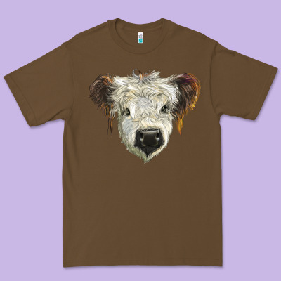 White Calf Scottish Premium Tee Designed By Barkaloodesign