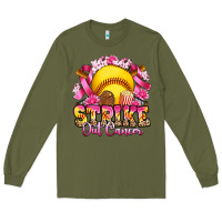 Army Green strike out cancer softball Long Sleeve Tee - Artiststas