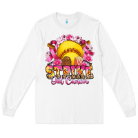 White strike out cancer softball Long Sleeve Tee - Artiststas