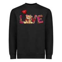 Black valentine's day tedybear love Heavyweight Sweatshirt - RanaPortraitStore