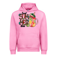 Fuchsia Pink Sweet Summer Time Urban Hoodie - CowhideDigitalArt