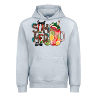 Heather Grey Sweet Summer Time Urban Hoodie - CowhideDigitalArt