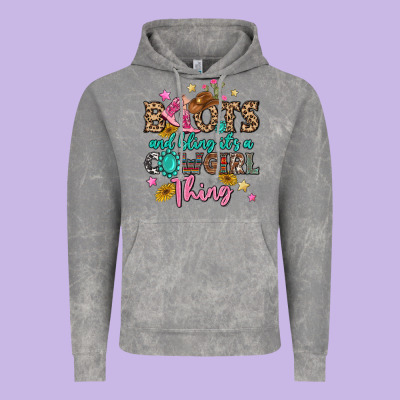 Boots And Bling It's A Cowgirl Thing Vintage Hoodie Designed By Maliassmallbusiness