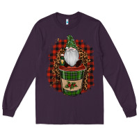 Plum gnomes with coffee christmas Long Sleeve Tee - RanaPortraitStore