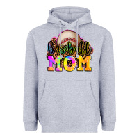 Heather Grey baseball mom Heavyweight Hoodie - OliviaCreatesArt