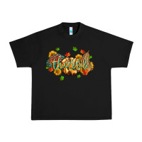 Black thankful pumpkins Urban Heavy Tee - MaliasSmallBusiness
