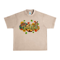 French Oak thankful pumpkins Urban Heavy Tee - MaliasSmallBusiness