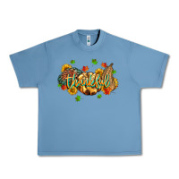 Pebble Blue thankful pumpkins Urban Heavy Tee - MaliasSmallBusiness
