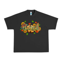 Pigment Black thankful pumpkins Urban Heavy Tee - MaliasSmallBusiness