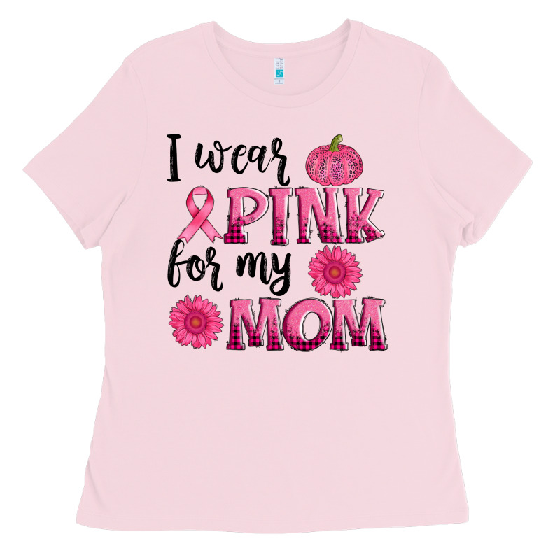 I Wear Pink For My Mom Sunlower And Pumpkin Ladies Tee by AdoDesignShop | Teevron