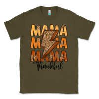 Army Green Thankful Mama Classic Tee - MaliasSmallBusiness