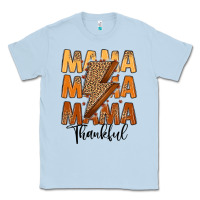 Dusty Blue Thankful Mama Classic Tee - MaliasSmallBusiness
