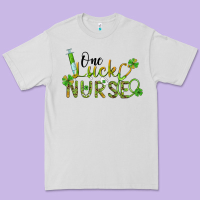 One Lucky Nurse Premium Tee Designed By Barkaloodesign