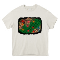 Cream green buffalo plaid christmas background Heavy Core Tee - AdoDesignShop