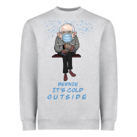 Heather Grey Bernie it's Cold Outside Heavyweight Sweatshirt - Bettercallsaul