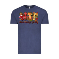 Vintage Denim funny thanksgiving wine turkey family Vintage Tee - MaliasSmallBusiness