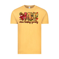 Vintage Mustard funny thanksgiving wine turkey family Vintage Tee - MaliasSmallBusiness
