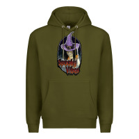 Army Green spooky vibes Premium Hoodie - JahusDesignShop