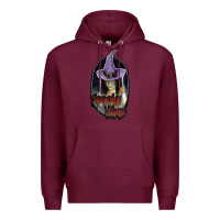 Burgundy spooky vibes Premium Hoodie - JahusDesignShop