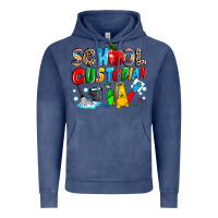 Vintage Denim school custodian Vintage Hoodie - NancyCooperArtShop
