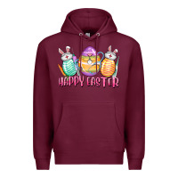 Burgundy Happy Easter Nurse eggs Easter Day Premium Hoodie - CowGirlArtShop