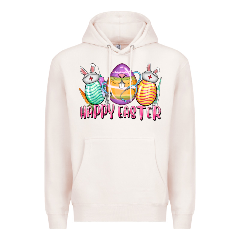 Happy Easter Nurse Eggs Easter Day Premium Hoodie by CowGirlArtShop | Teevron