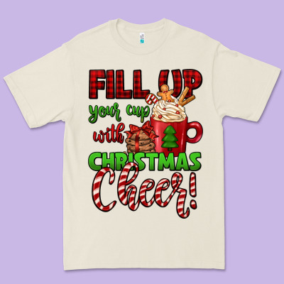 Fill Up Your Cup With Christmas Cheer Premium Tee Designed By Jasminsmagicworld