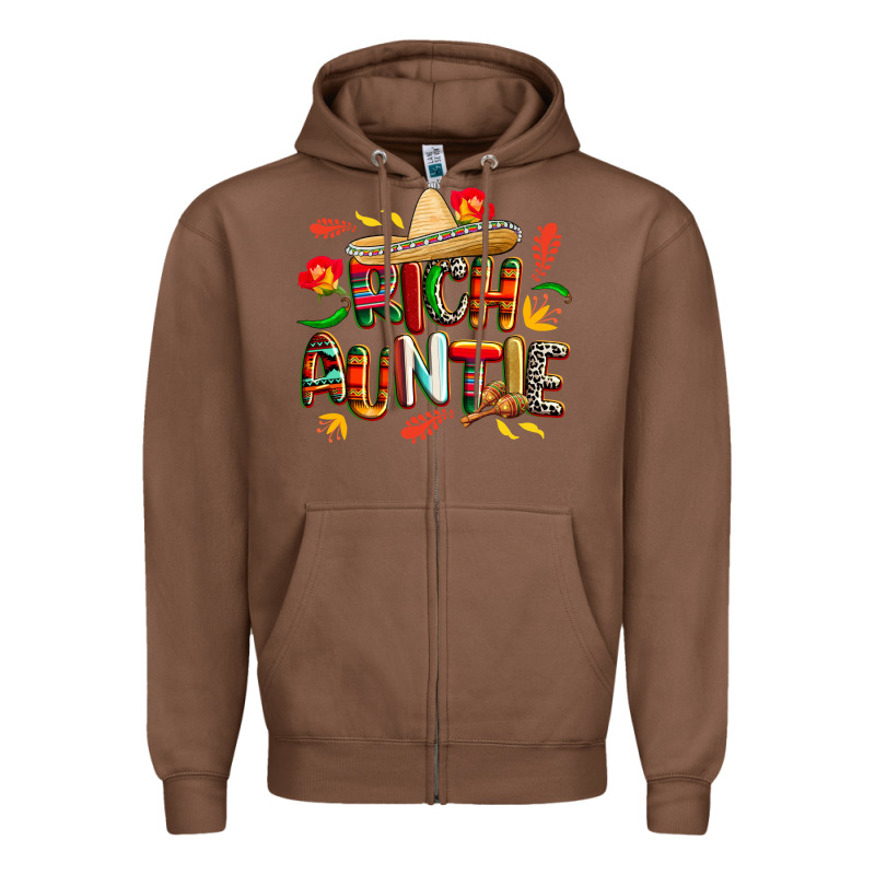 Cinco De Mayo Rich Auntie Zipper Hoodie by CowGirlArtShop | Teevron