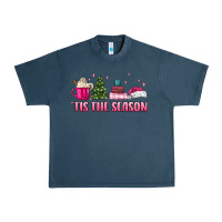 Midnight Navy tis the season pink christmas Urban Heavy Tee - MaliasSmallBusiness